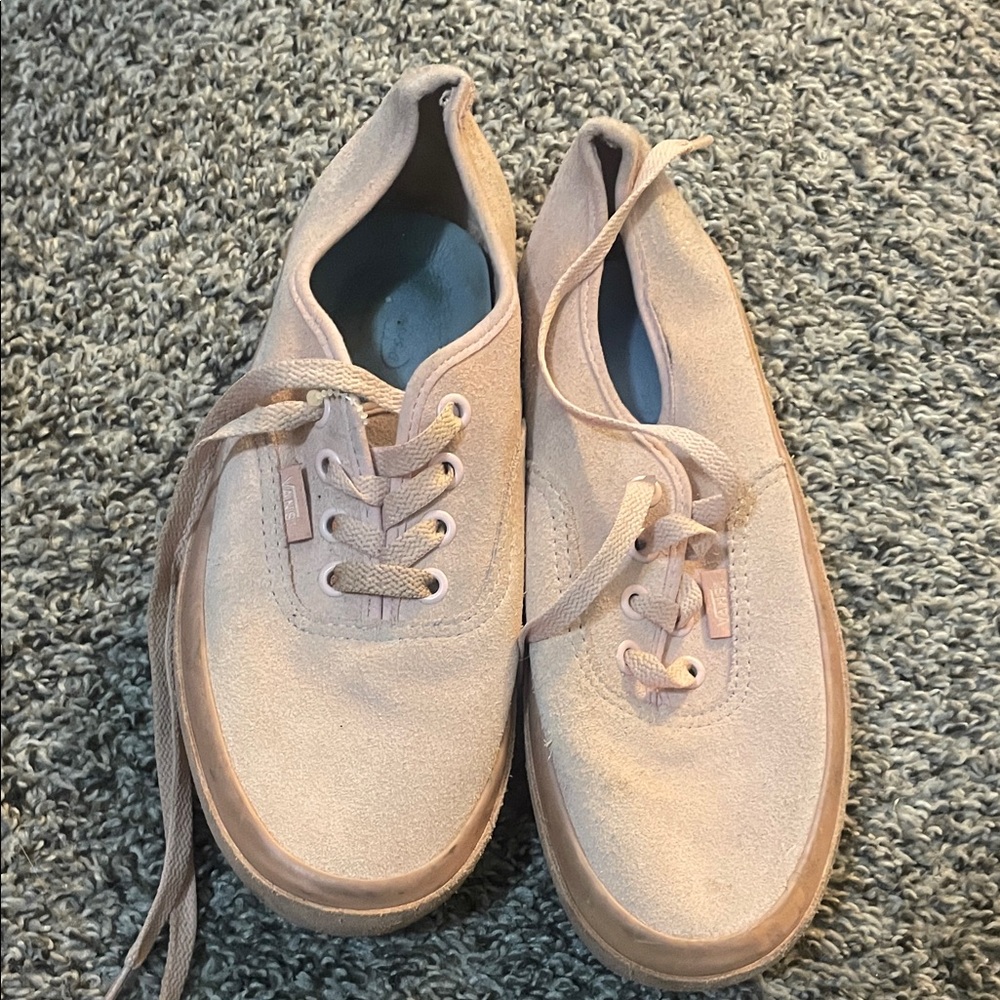 Vans Light Pink Suede Low-Top Sneakers
